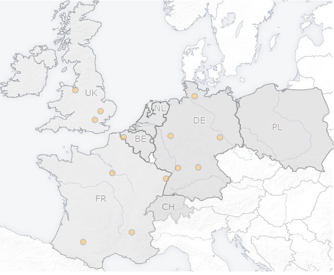 Our location(s) in Europe