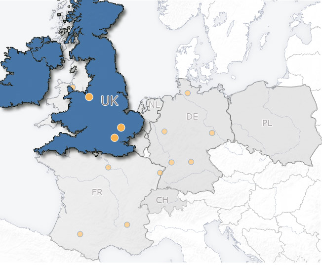Our location(s) in United Kingdom