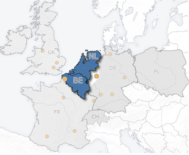 Our location(s) in Belgium / Netherlands